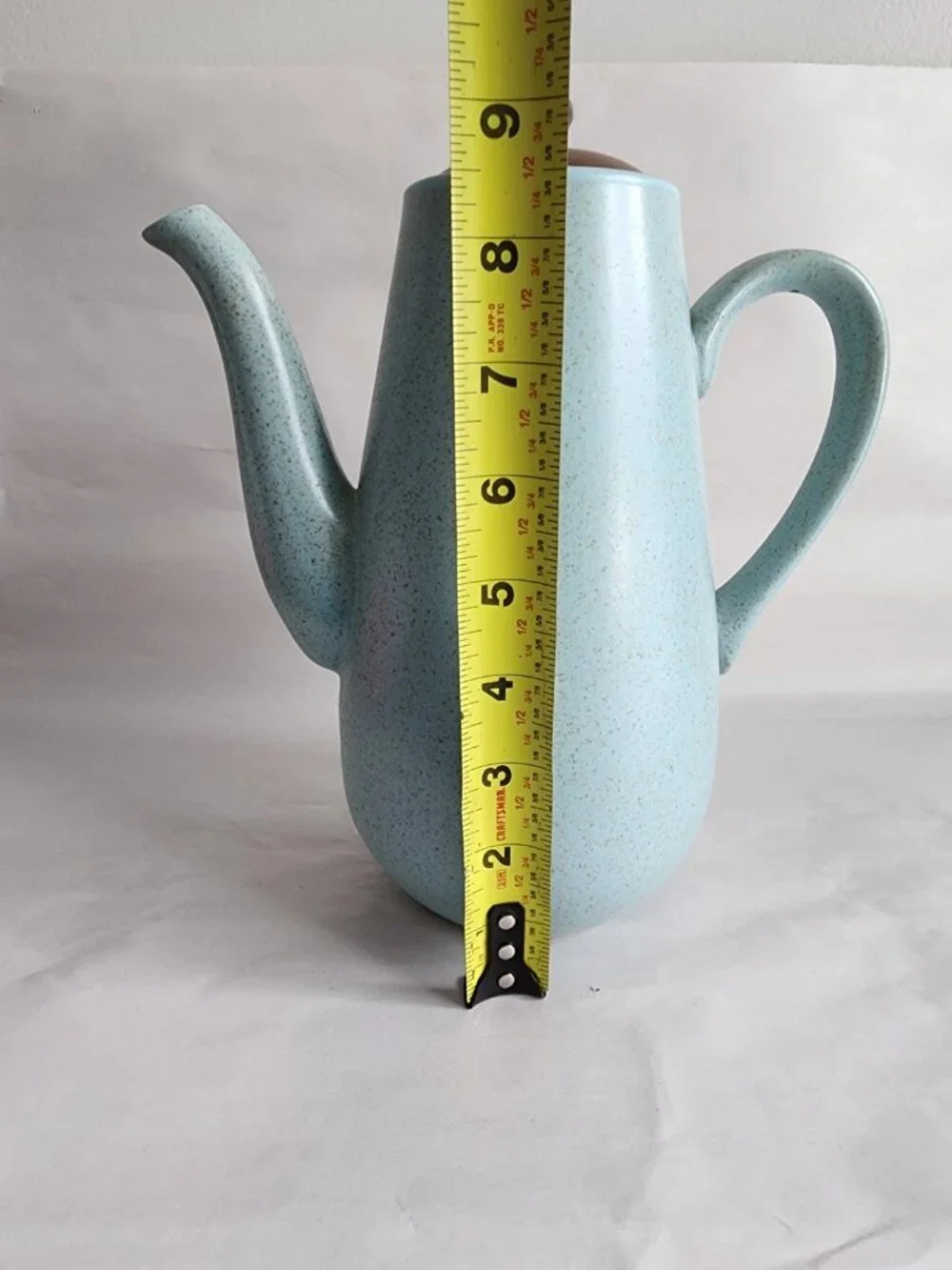 Vintage Koyo by Kasuga Japan Stoneware Coffee Pot / Teapot Speckled Blue